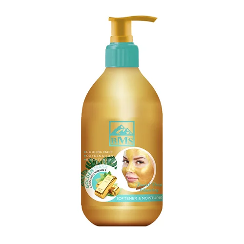 ماسک لایهبردار عمیق پوست صورت بی ام اس مدل GOLDEN مناسب انواع پوست حجم 300 میلی لیتر