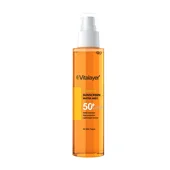 اسپری ضد آفتاب بدون رنگ ویتالیر SPF50 مدل Vitamine C، ضد آب، مناسب انواع پوست حجم 150 میلیلیتر