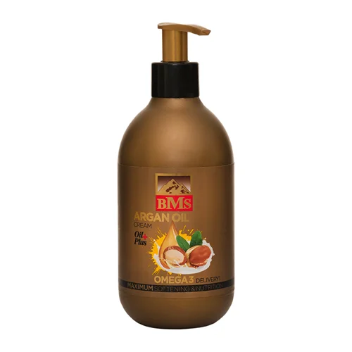 کرم مرطوب کننده بی ام اس حاوی نرم کننده آرگان مناسب پوست های خشک و معمولی حجم 300 میلی لیتر