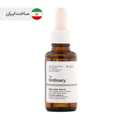 سرم ضد چروک اوردینری مدل آلفا لیپوئیک اسید 5 % مناسب انواع پوست حجم 30 میلی لیتر