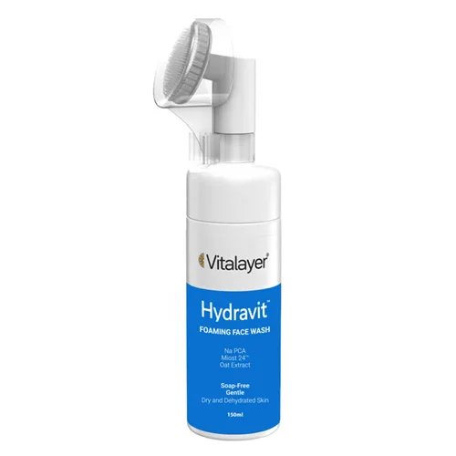فوم شستوشوی صورت ویتالیر،مدل Hydravit مناسب پوستهای خشک،حجم 150 میلیلیتر