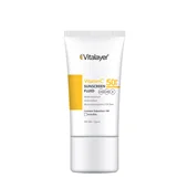 فلوئید ضدآفتاب بدون رنگ ویتالیر، SPF50، مدل Vitamin C، مناسب انواع پوست حجم 50 میلیلیتر